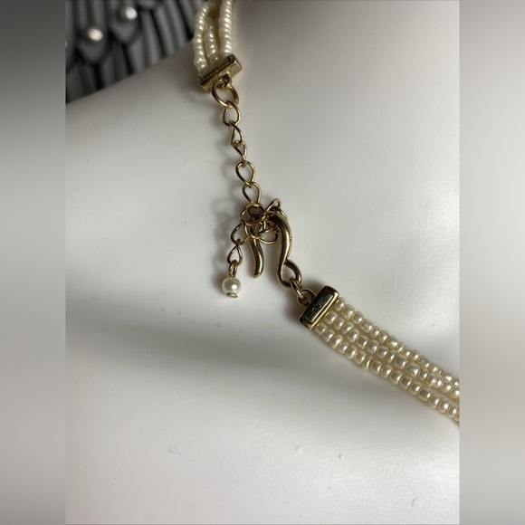 Ralph Lauren Vintage three-strand mini faux pearl necklace - Picture 6 of 6